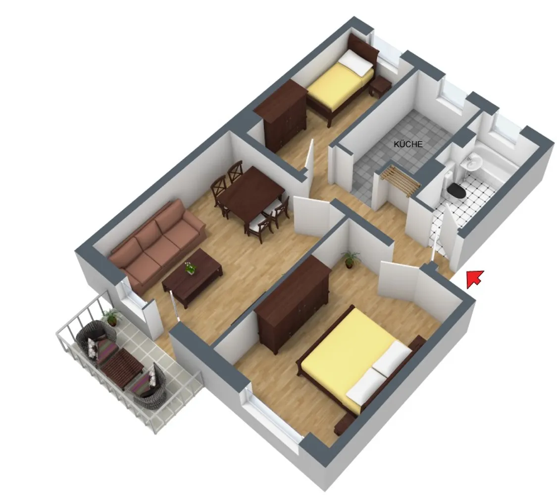 3 Zimmer Wohnung mit 60 m² in Merseburg – Bild 11