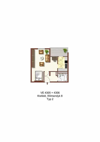 1 Zimmer Wohnung mit 46 m² in Krefeld – Bild 4