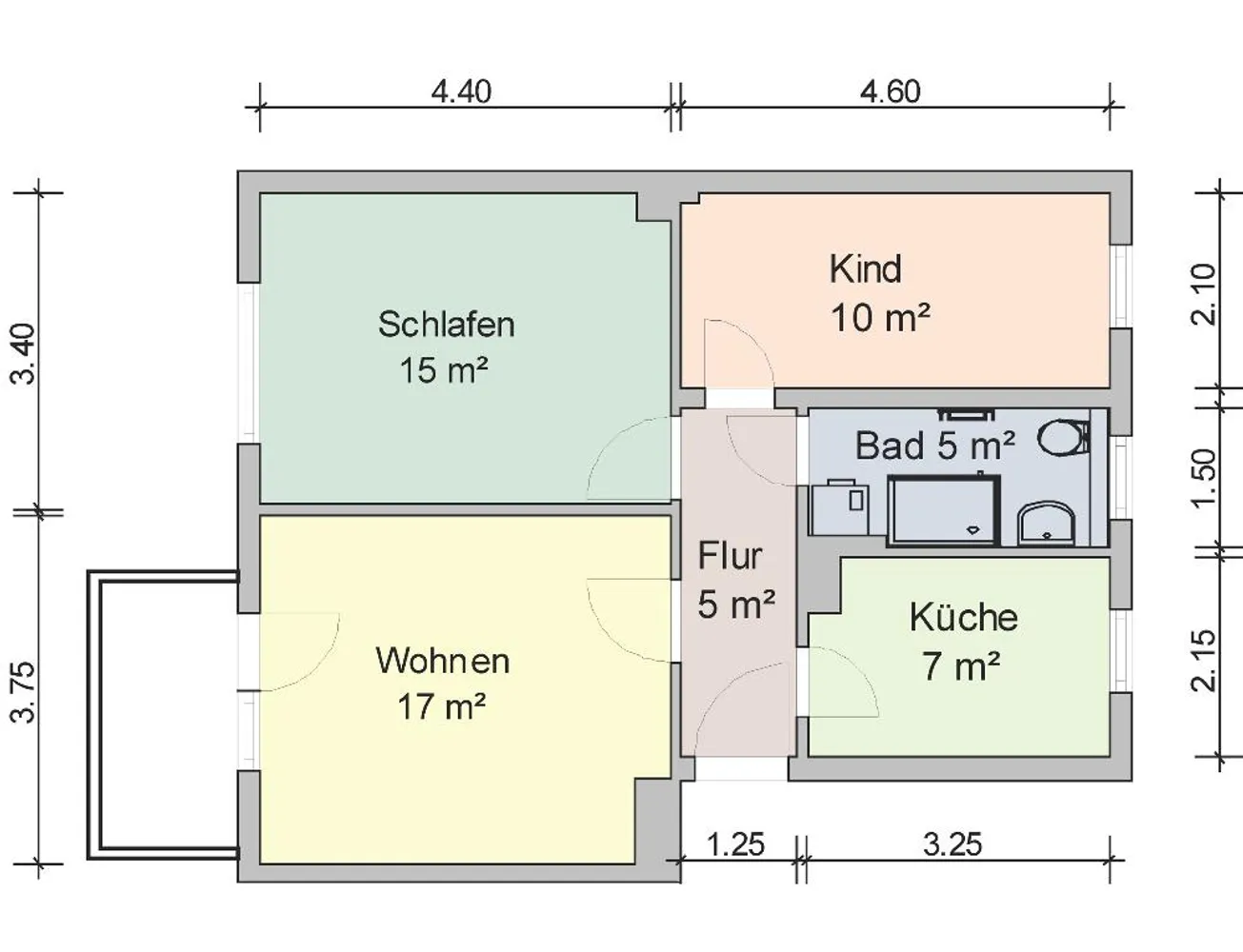 3 Zimmer Wohnung mit 61 m² in Zwickau – Bild 4