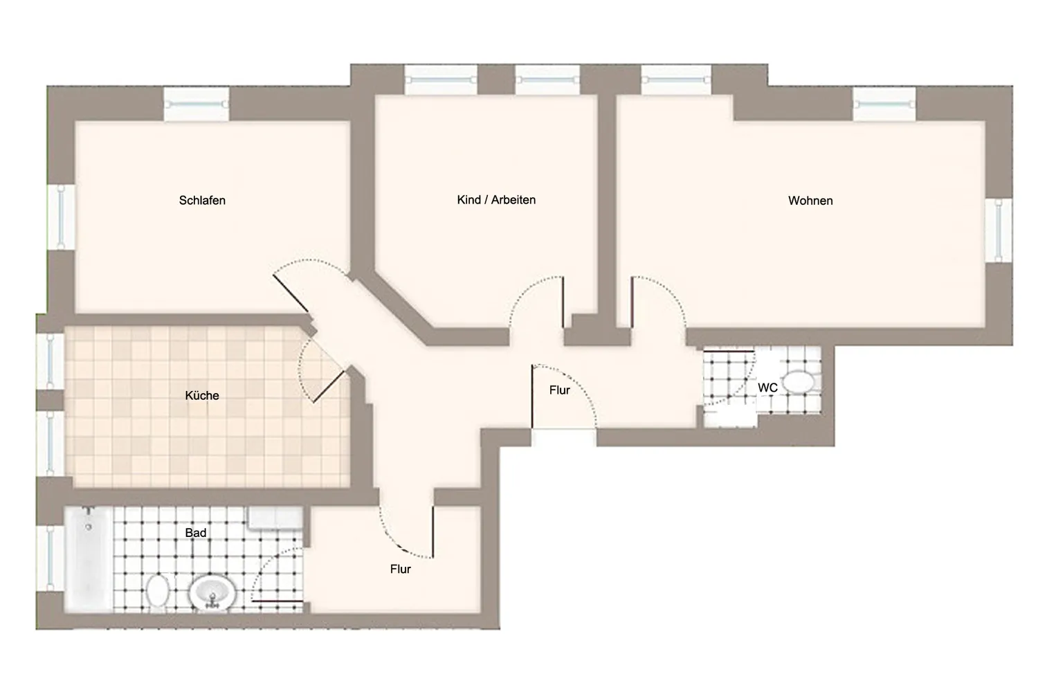 3 Zimmer Wohnung mit 90 m² in Dresden – Bild 2
