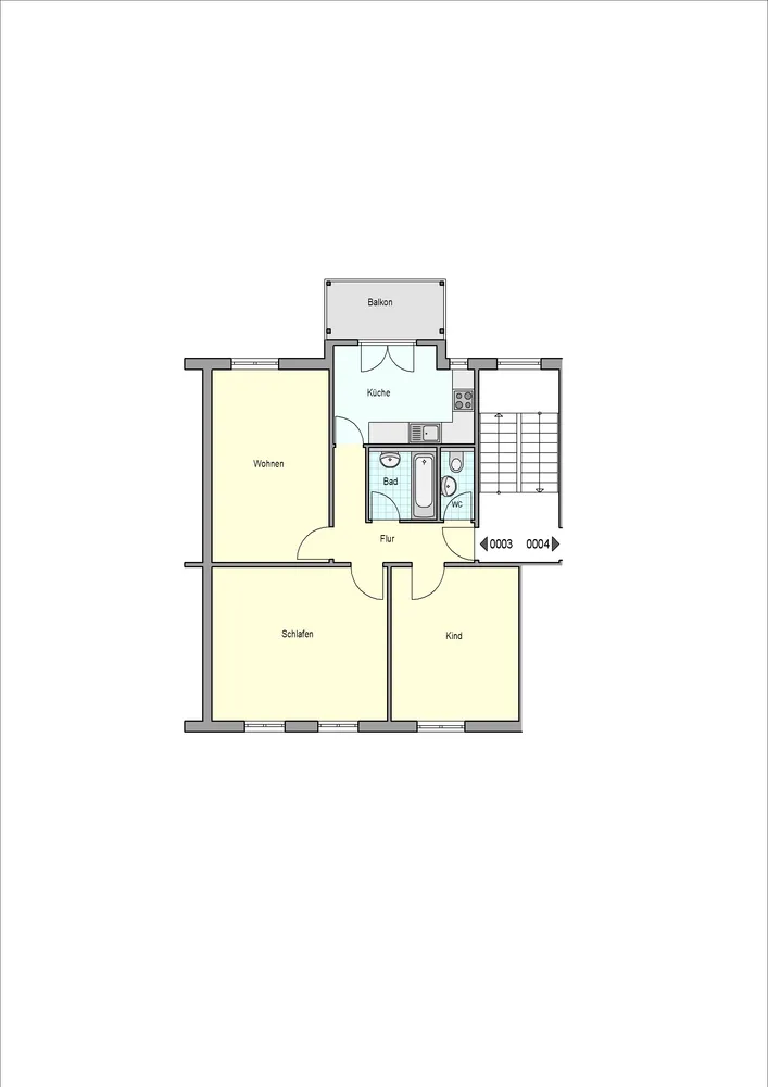 3 Zimmer Wohnung mit 74 m² in Esslingen am Neckar – Bild 2