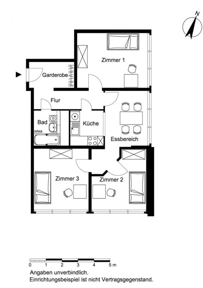 3 Zimmer Wohnung mit 68 m² in Frankfurt (Oder) – Bild 2