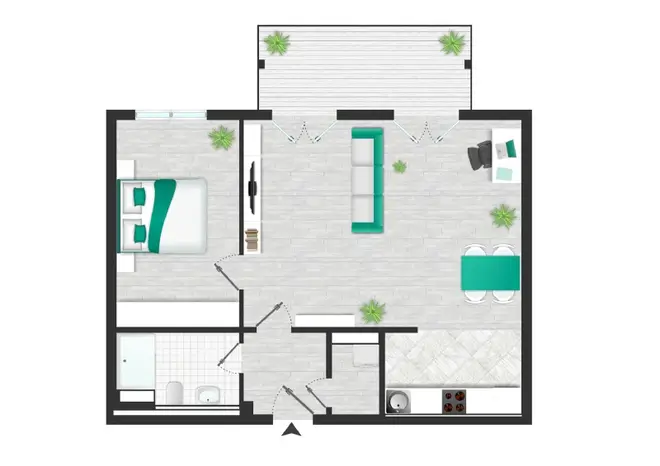 2 Zimmer Wohnung mit 57 m² in Dresden – Bild 2