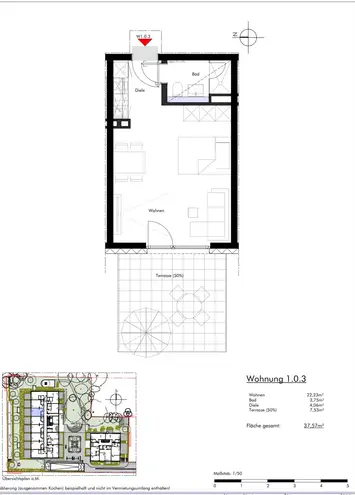 1 Zimmer Wohnung mit 38 m² in München – Bild 4