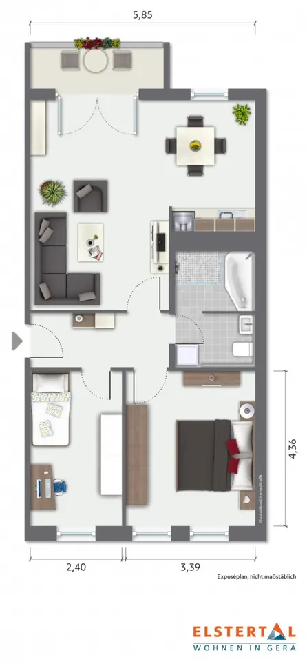 3 Zimmer Wohnung mit 70 m² in Gera – Bild 6