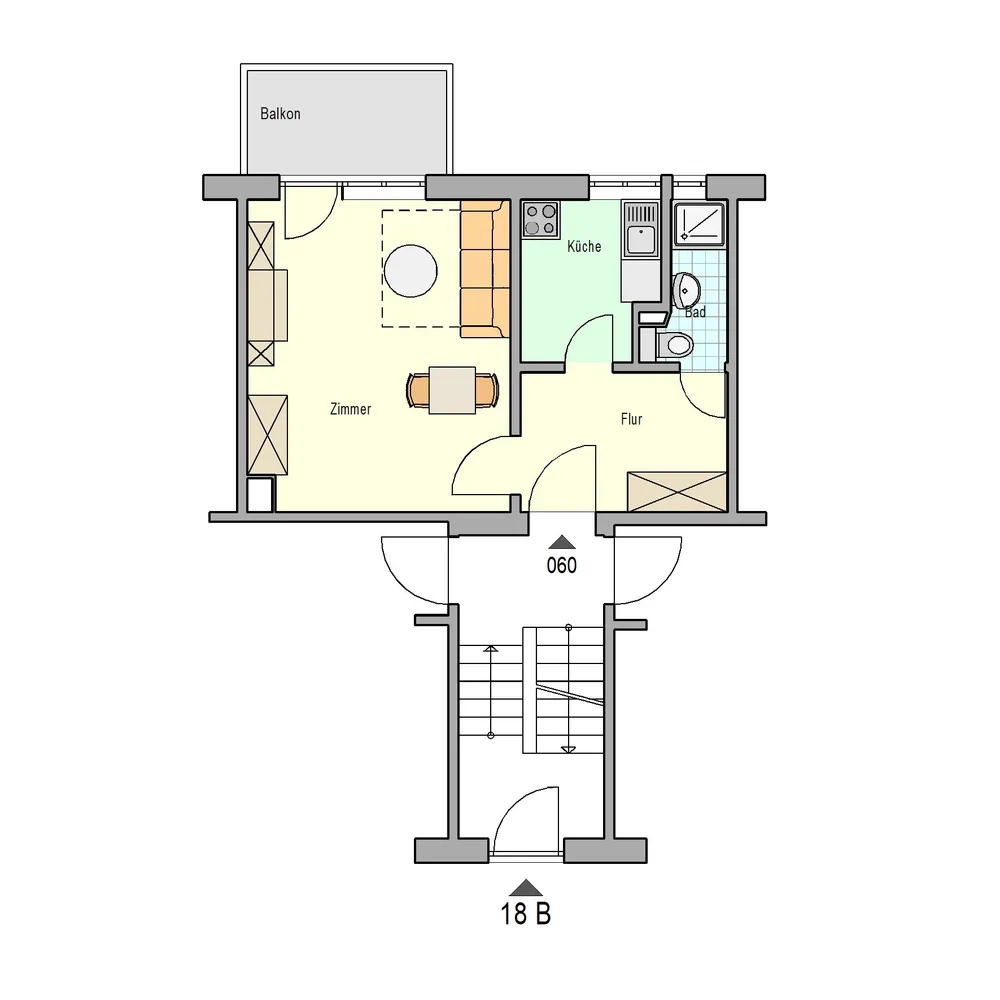 1 Zimmer Wohnung mit 35 m² in Stuttgart – Bild 2