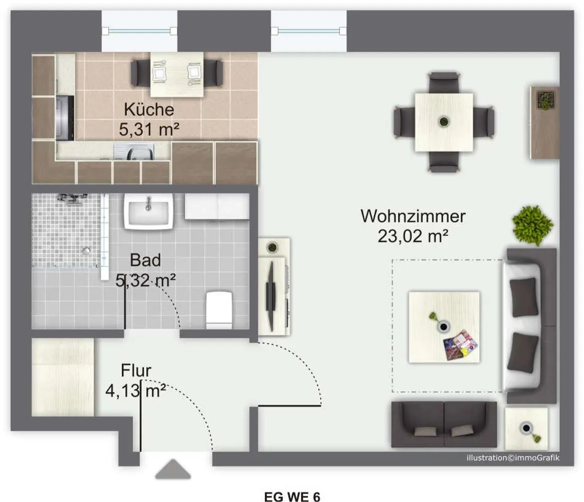 2 Zimmer Wohnung mit 38 m² in Mannheim – Bild 6