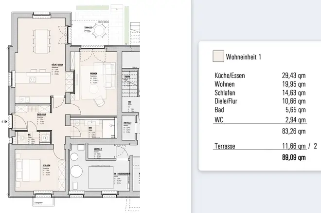 2 Zimmer Wohnung mit 89 m² in Potsdam – Bild 7