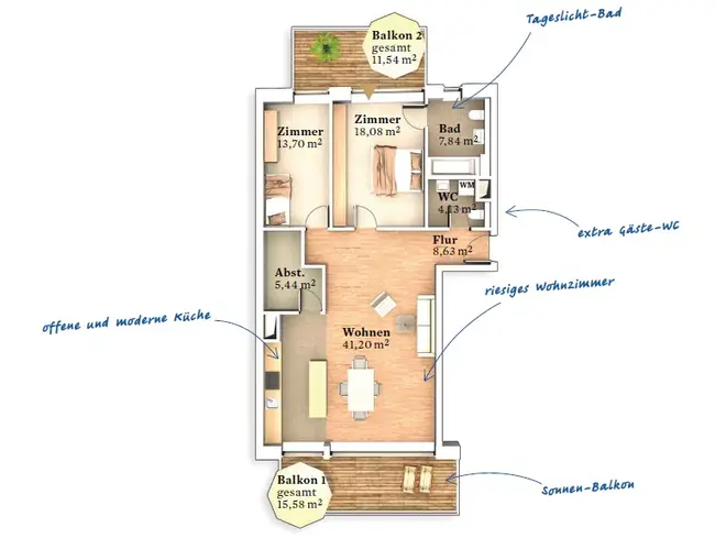 3 Zimmer Wohnung mit 113 m² in Bremen – Bild 2