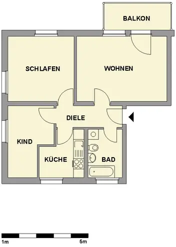 3 Zimmer Wohnung mit 62 m² in Chemnitz – Bild 5
