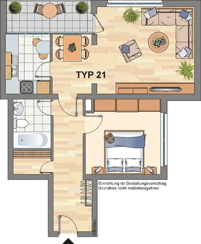2 Zimmer Wohnung mit 59 m² in Essen – Bild 2