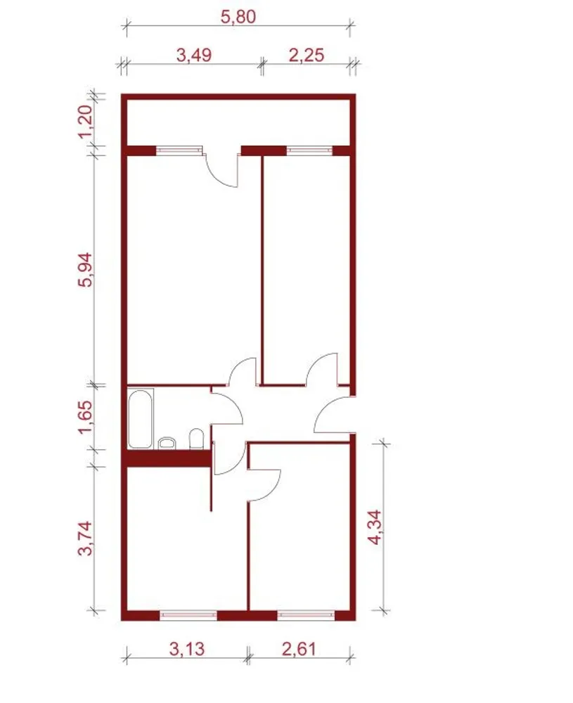 3 Zimmer Wohnung mit 70 m² in Stendal – Bild 2