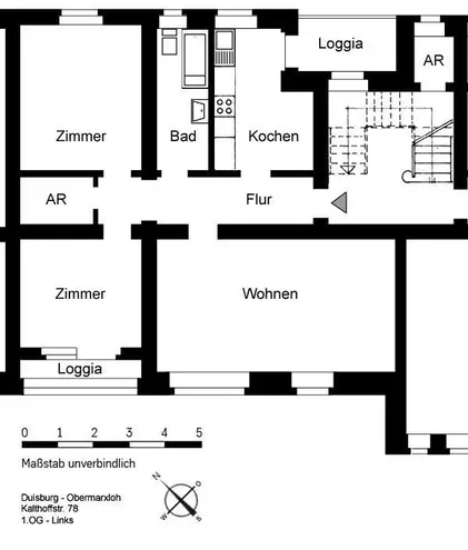 4 Zimmer Wohnung mit 76 m² in Duisburg – Bild 2