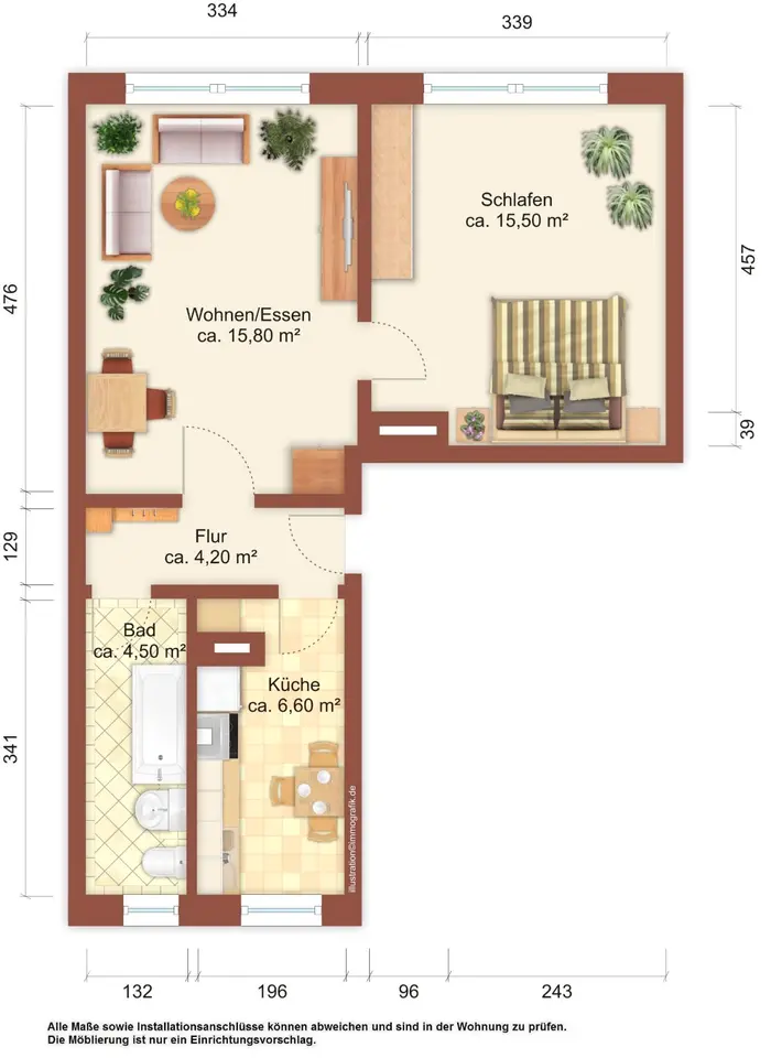 2 Zimmer Wohnung mit 46 m² in Görlitz – Bild 5