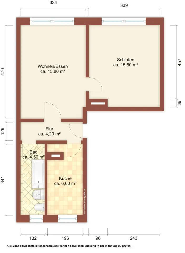 2 Zimmer Wohnung mit 46 m² in Görlitz – Bild 6
