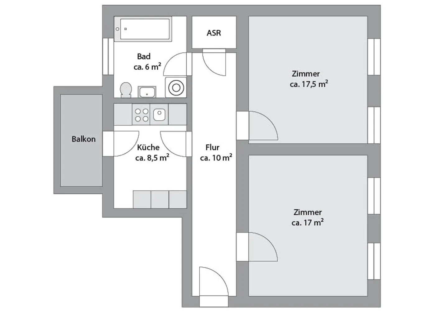 2 Zimmer Wohnung mit 62 m² in Halle (Saale) – Bild 9