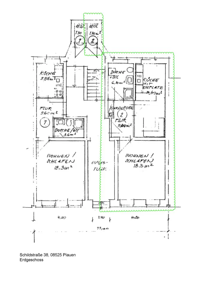 2 Zimmer Wohnung mit 43 m² in Plauen – Bild 9