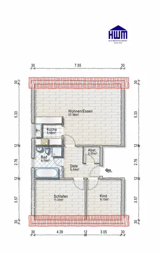 3 Zimmer Wohnung mit 70 m² in Ludwigshafen am Rhein – Bild 5