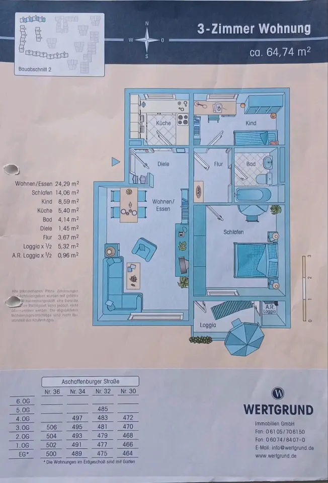 3 Zimmer Wohnung mit 65 m² in Mörfelden-Walldorf – Bild 3