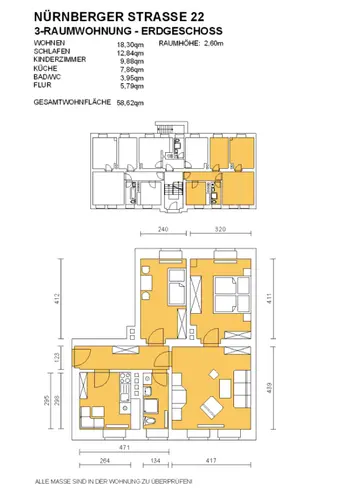 3 Zimmer Wohnung mit 59 m² in Dresden – Bild 2
