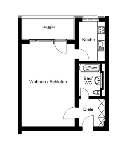 1 Zimmer Wohnung mit 47 m² in Köln – Bild 8