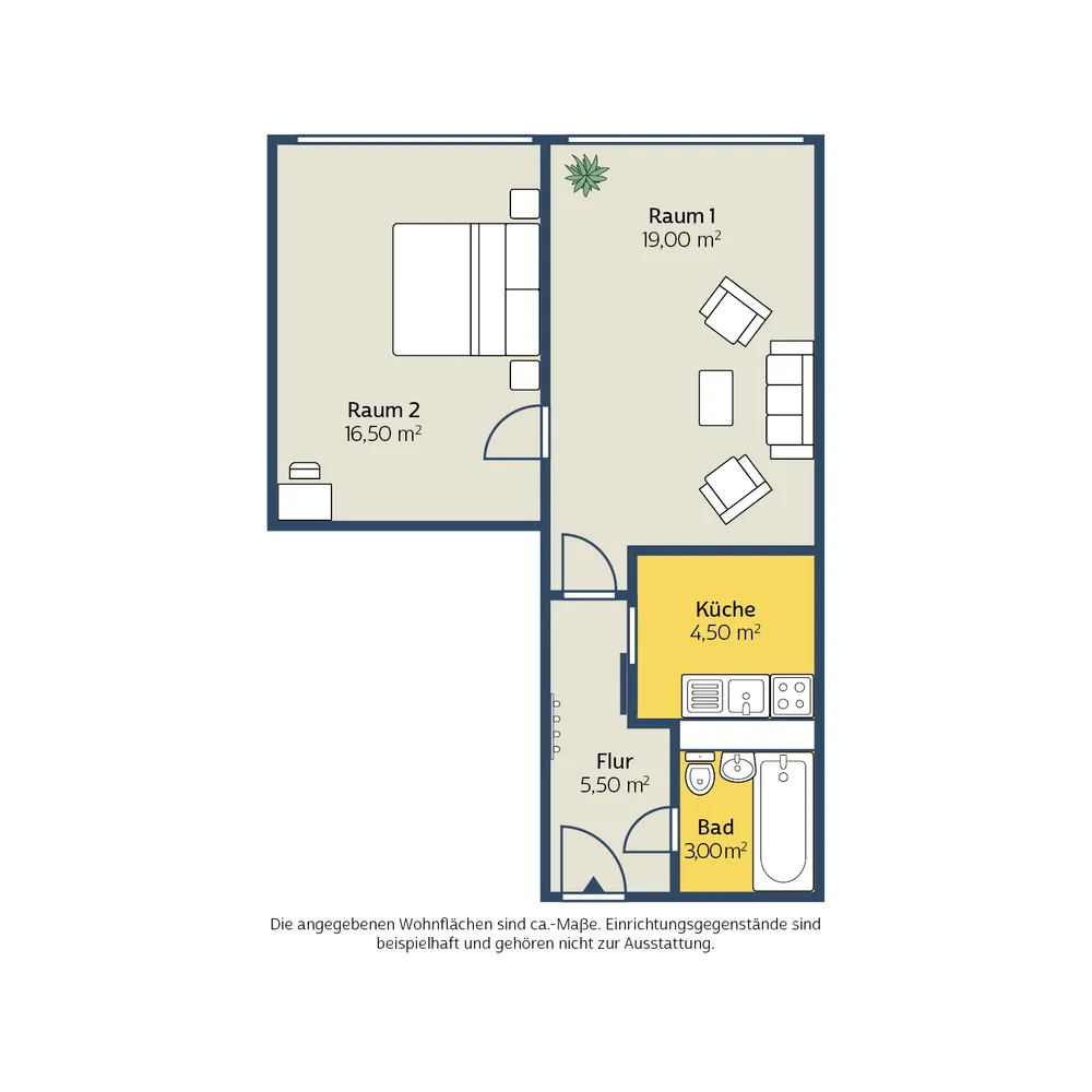 2 Zimmer Wohnung mit 48 m² in Leipzig – Bild 2