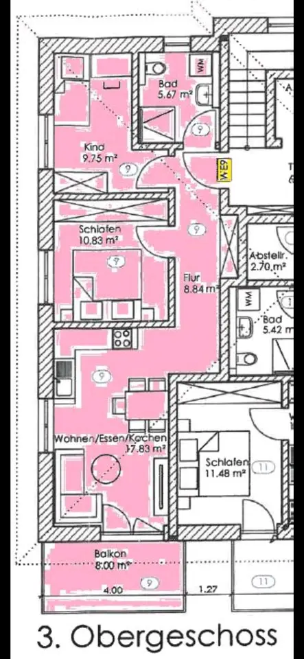 3 Zimmer Wohnung mit 56 m² in Cham – Bild 5
