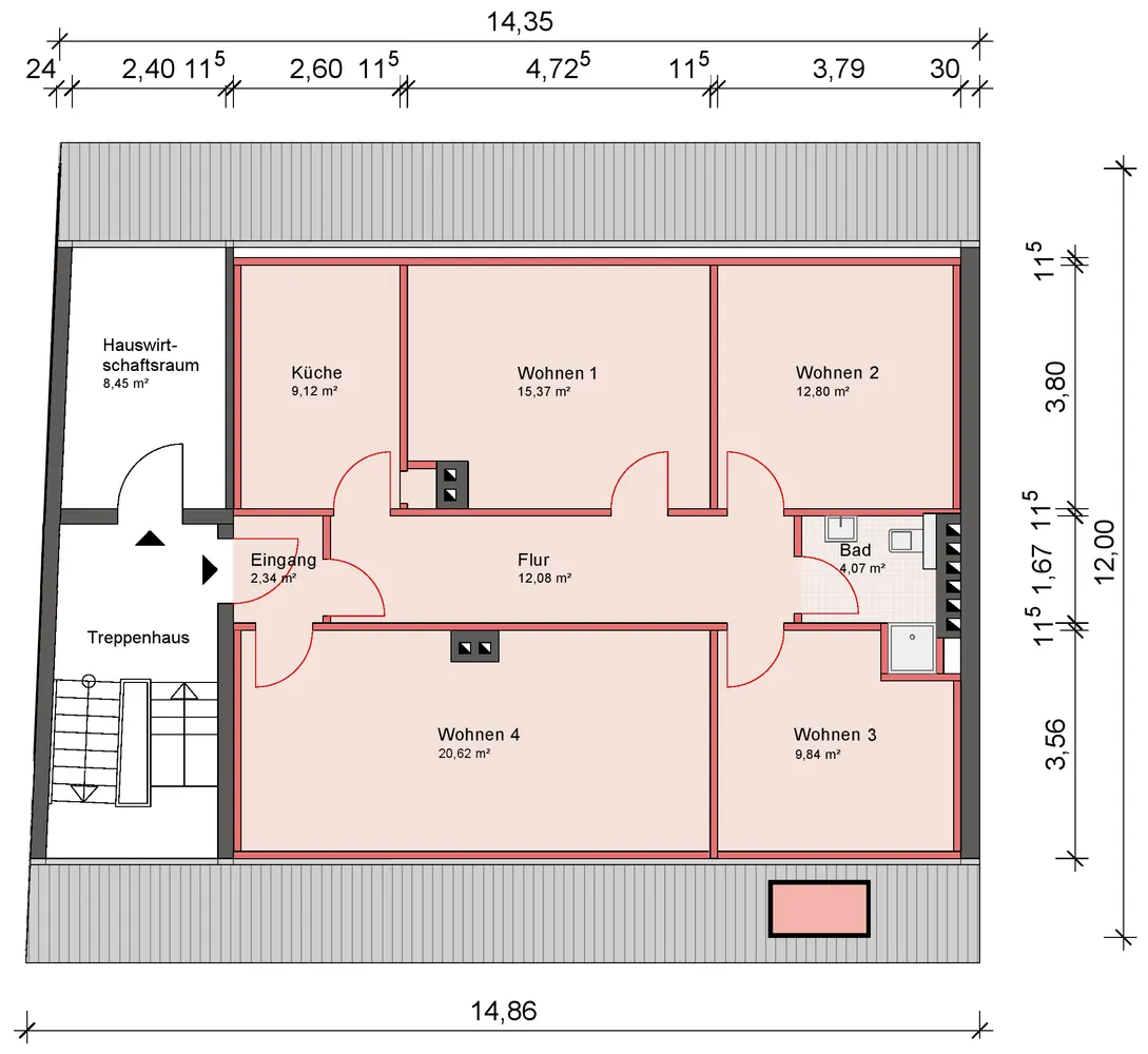 4 Zimmer Wohnung mit 86 m² in Osnabrück – Bild 6