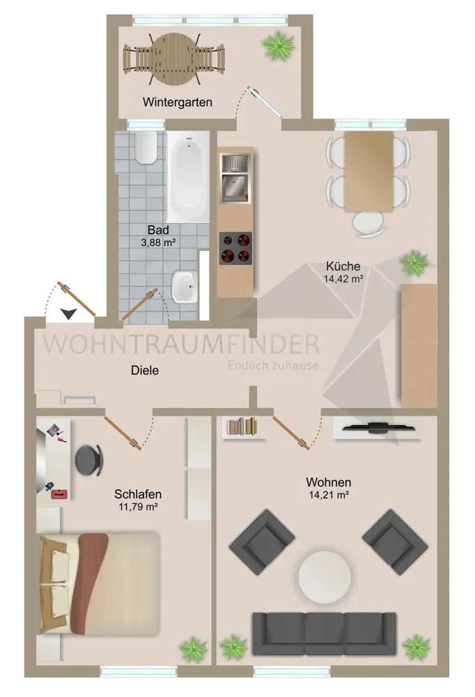 2 Zimmer Wohnung mit 52 m² in Zwickau – Bild 9