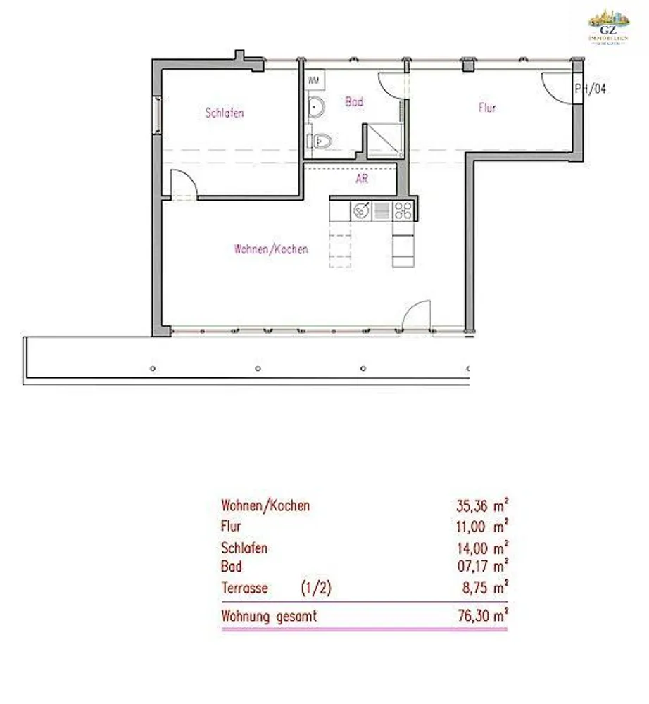 2 Zimmer Wohnung mit 76 m² in Dresden – Bild 2