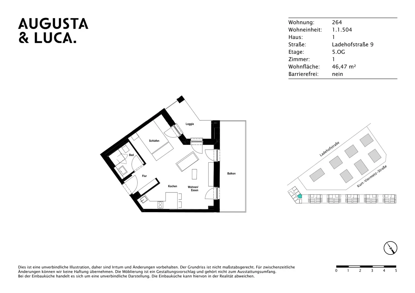 1 Zimmer Wohnung mit 46 m² in Augsburg – Bild 11