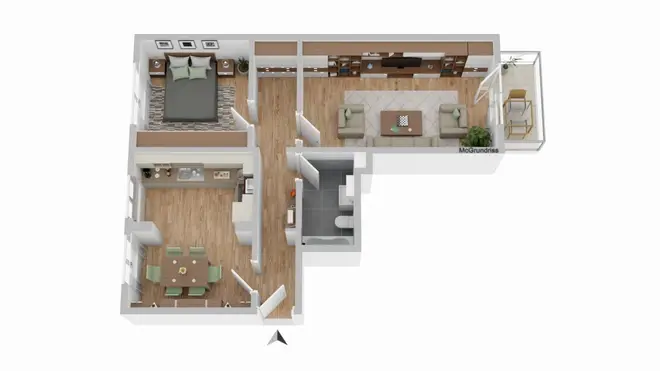 2 Zimmer Wohnung mit 63 m² in Rostock – Bild 4