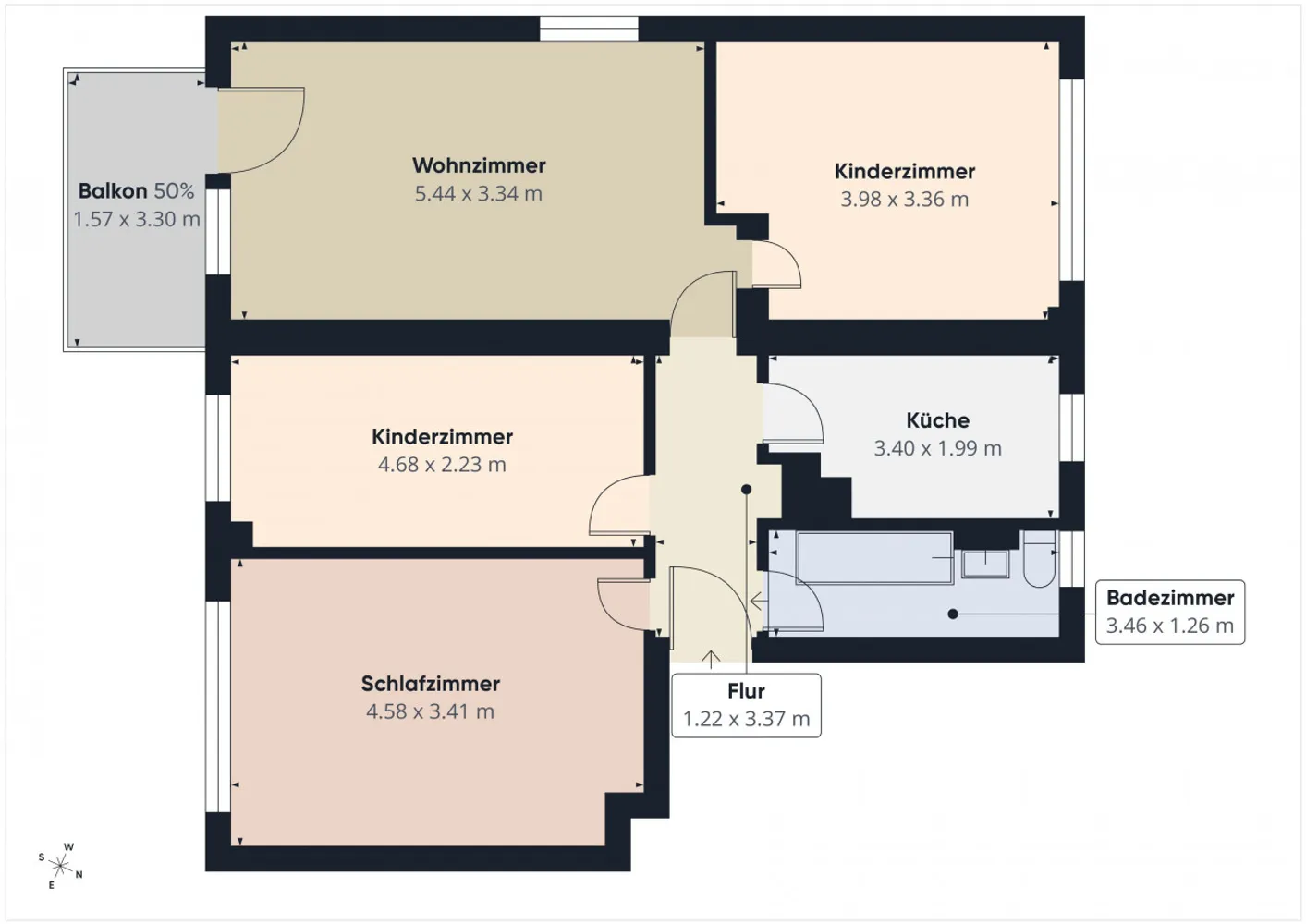 4 Zimmer Wohnung mit 75 m² in Dessau-Roßlau – Bild 2