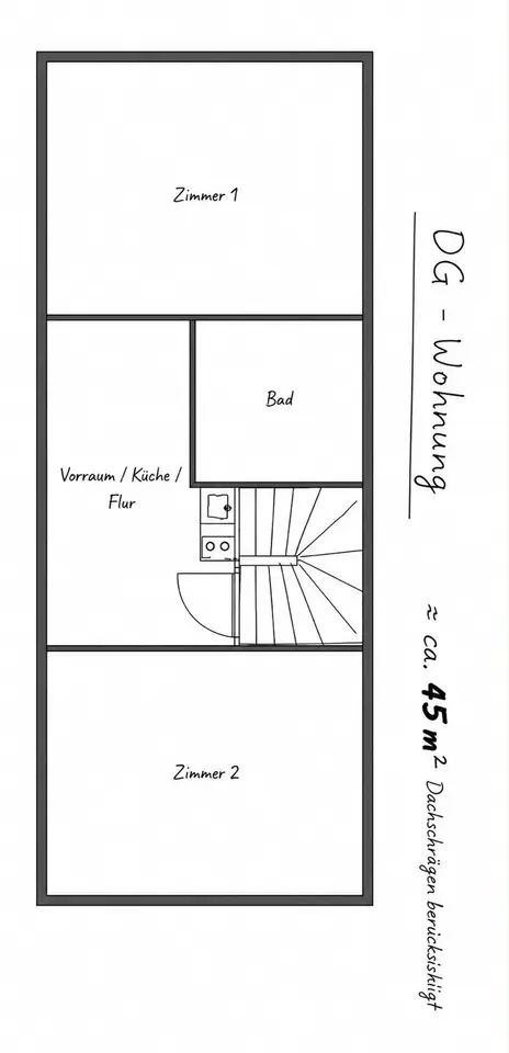 3 Zimmer Wohnung mit 45 m² in Groß-Gerau – Bild 5