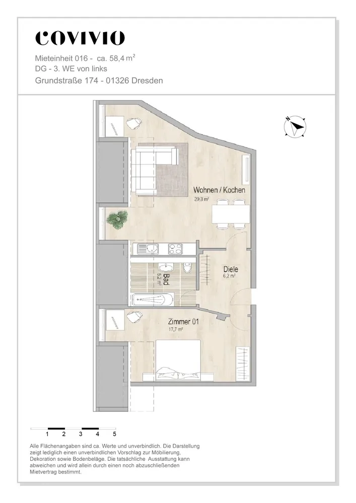 2 Zimmer Wohnung mit 58 m² in Dresden – Bild 11