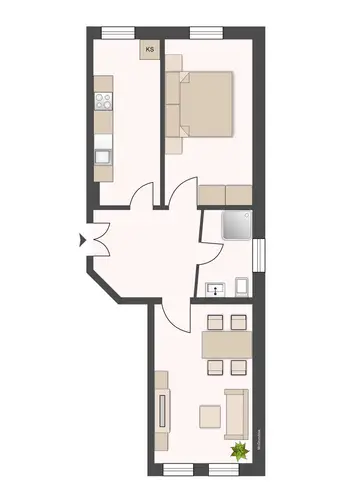 2 Zimmer Wohnung mit 45 m² in Leipzig – Bild 2