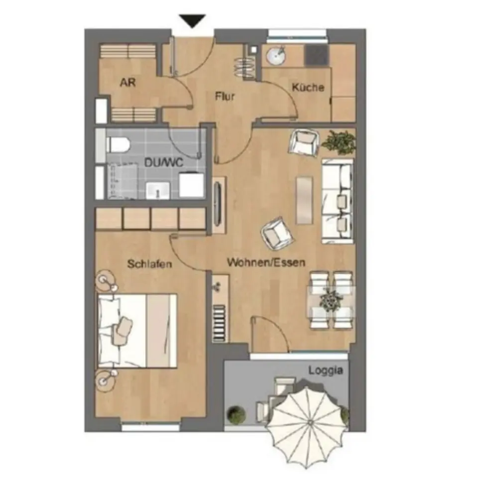 2 Zimmer Wohnung mit 48 m² in Erfurt – Bild 4