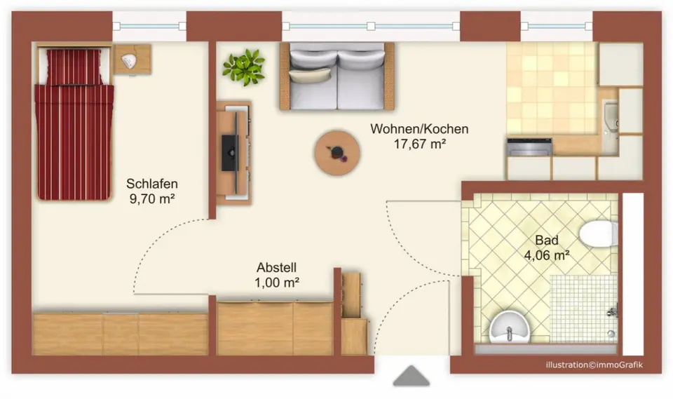 2 Zimmer Wohnung mit 31 m² in Greifswald – Bild 5