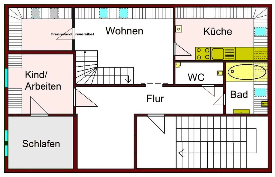 5 Zimmer Wohnung mit 90 m² in Weimar – Bild 4