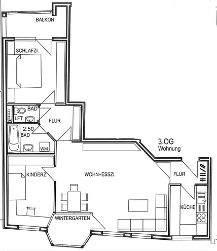 3 Zimmer Wohnung mit 84 m² in Stuttgart – Bild 9