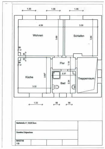 3 Zimmer Wohnung mit 50 m² in Bonn – Bild 5