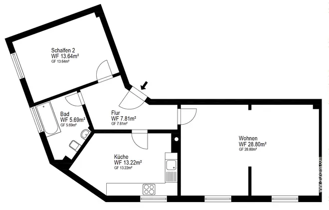 2 Zimmer Wohnung mit 68 m² in Wuppertal – Bild 10
