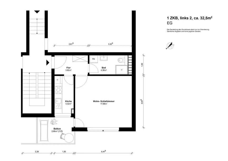 2 Zimmer Wohnung mit 32 m² in Kaiserslautern – Bild 9