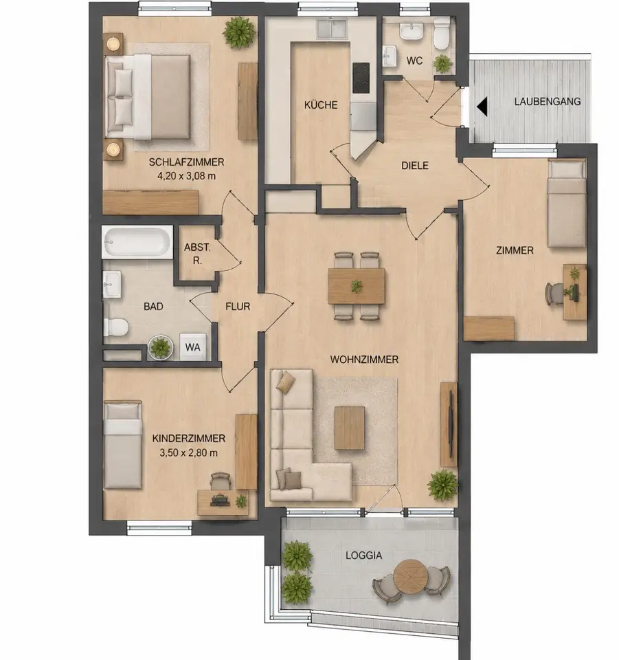 4 Zimmer Wohnung mit 91 m² in Herford – Bild 5