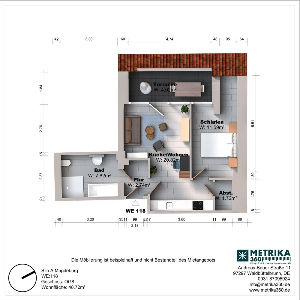 2 Zimmer Wohnung mit 49 m² in Magdeburg – Bild 12