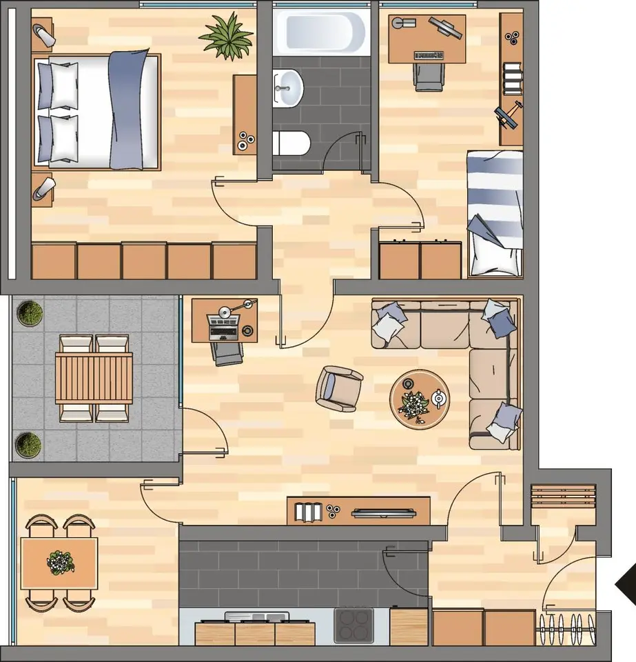3 Zimmer Wohnung mit 68 m² in Wolfsburg – Bild 5
