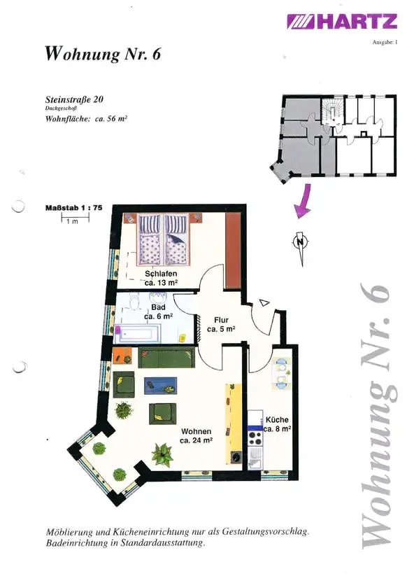 2 Zimmer Wohnung mit 55 m² in Schwerin – Bild 9