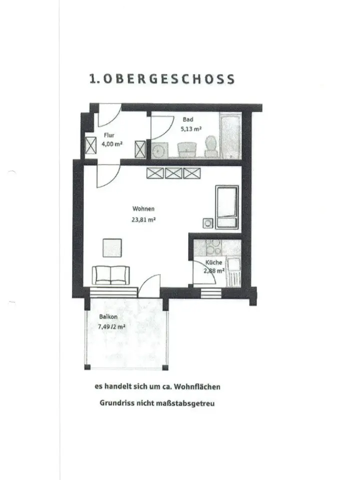 Studio mit 39 m² in Landshut – Bild 10