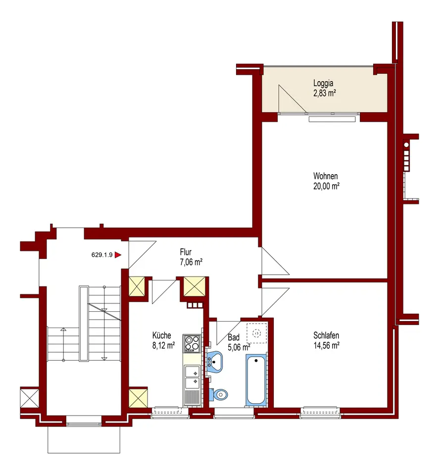 2 Zimmer Wohnung mit 58 m² in Oldenburg – Bild 5