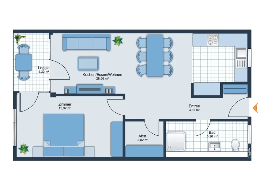 2 Zimmer Wohnung mit 58 m² in Rheinfelden – Bild 8